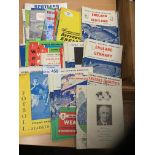 Football : England home & away programmes 1950s/60