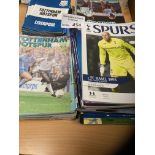 Football : Tottenham home programmes 1970s onwards