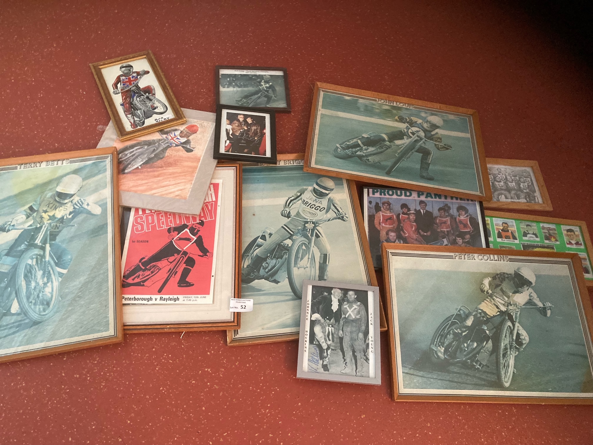 Speedway : Large box of framed posters, pictures n