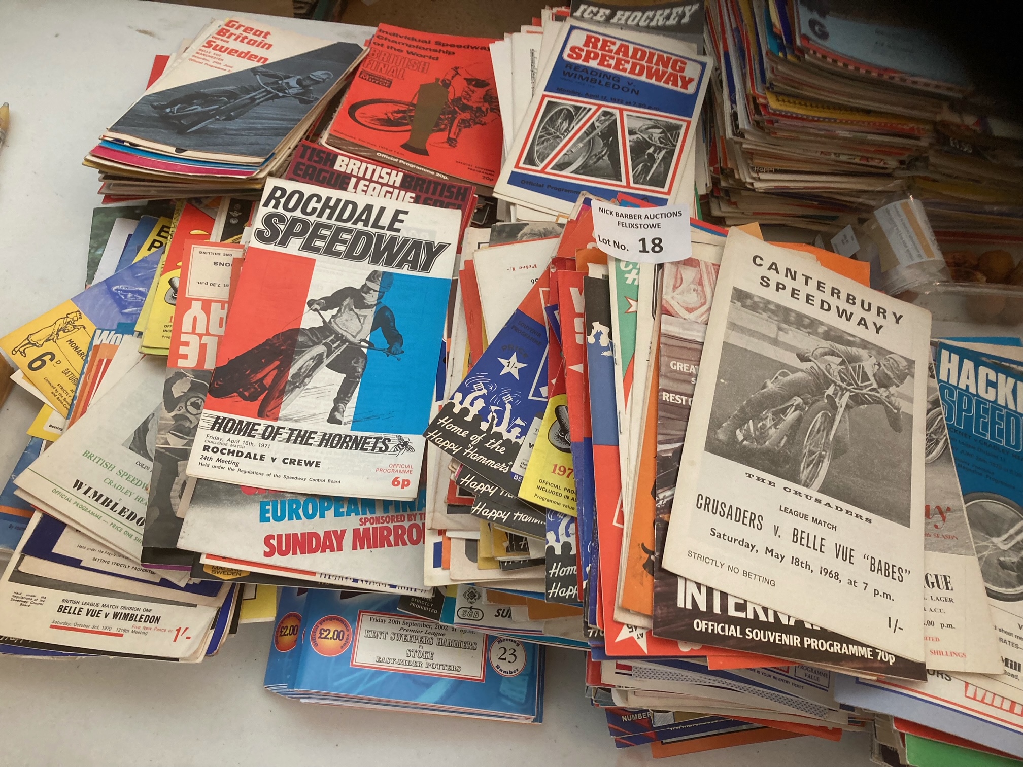 Speedway : Great box of programmes mostly 1960s/70s