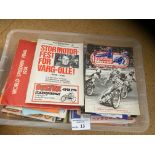 Speedway : Large crate of 1960s-90s programmes - g