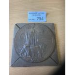 Collectables : Militaria WWI death penny in card c