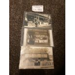 Postcards : Shop front RPs 2 x shopfront & 1 x pub