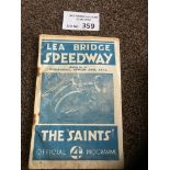 Speedway : Lea Bridge Essex v Surrey 24/08/1932 r/