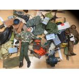 Diecast : Action Man items in box including dolls
