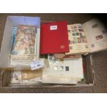 Stamps : Large box of stamps in albums & loose vas