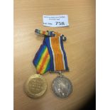 Collectables : Militaria - A set of two WW1 medals
