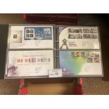 Stamps : Large crate of Royal Mail FDC's album (8)