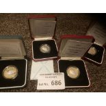 Collectables : Coins - UK various silver proof £2