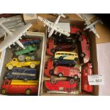 Diecast : 2 boxes of Dinky - playworn & also some
