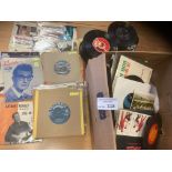 Records : Vast box of 7" singles 250/300+ mixed lo
