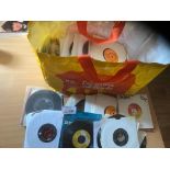 Records : Bag of 250+ 7" singles good mix 1950s/60