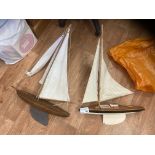 Collectables : 2 pond yachts both in good conditio