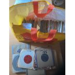 Records : Bag of 250+ 7" singles good mix/titles 1