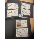 Stamps : RAF museum covers in 3 binders with many