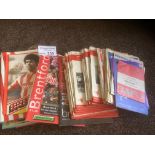 Football : Brentford collection of programmes home