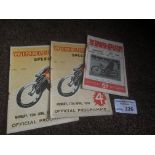 Speedway : Wimbledon programmes x3 v West Ham 18/0