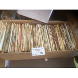 Records : Box of 200 7" singles all in sleeves gen