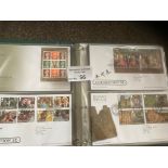 Stamps : GB first day covers in album super collec