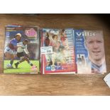 Football : Aston Villa home programmes 1990 onward