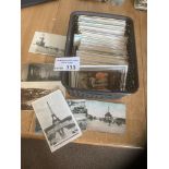 Postcards : Black tray of cards 350/400 mixed lot