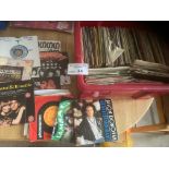 Records : 200+ 7" singles in crate - good lot - ma