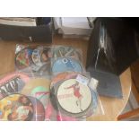 Records : Case of picture discs mostly 1980s Pop e