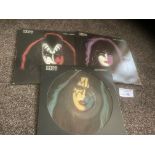 Records : KISS (3) 2 albums & 1x picture disc - al