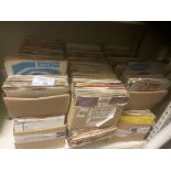 Records : 6 boxes of mostly 1980s 7" singles - man