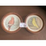 Collectables : Two very old circular frames with p