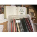 Stamps : Large box of empty stamp albums/covers et