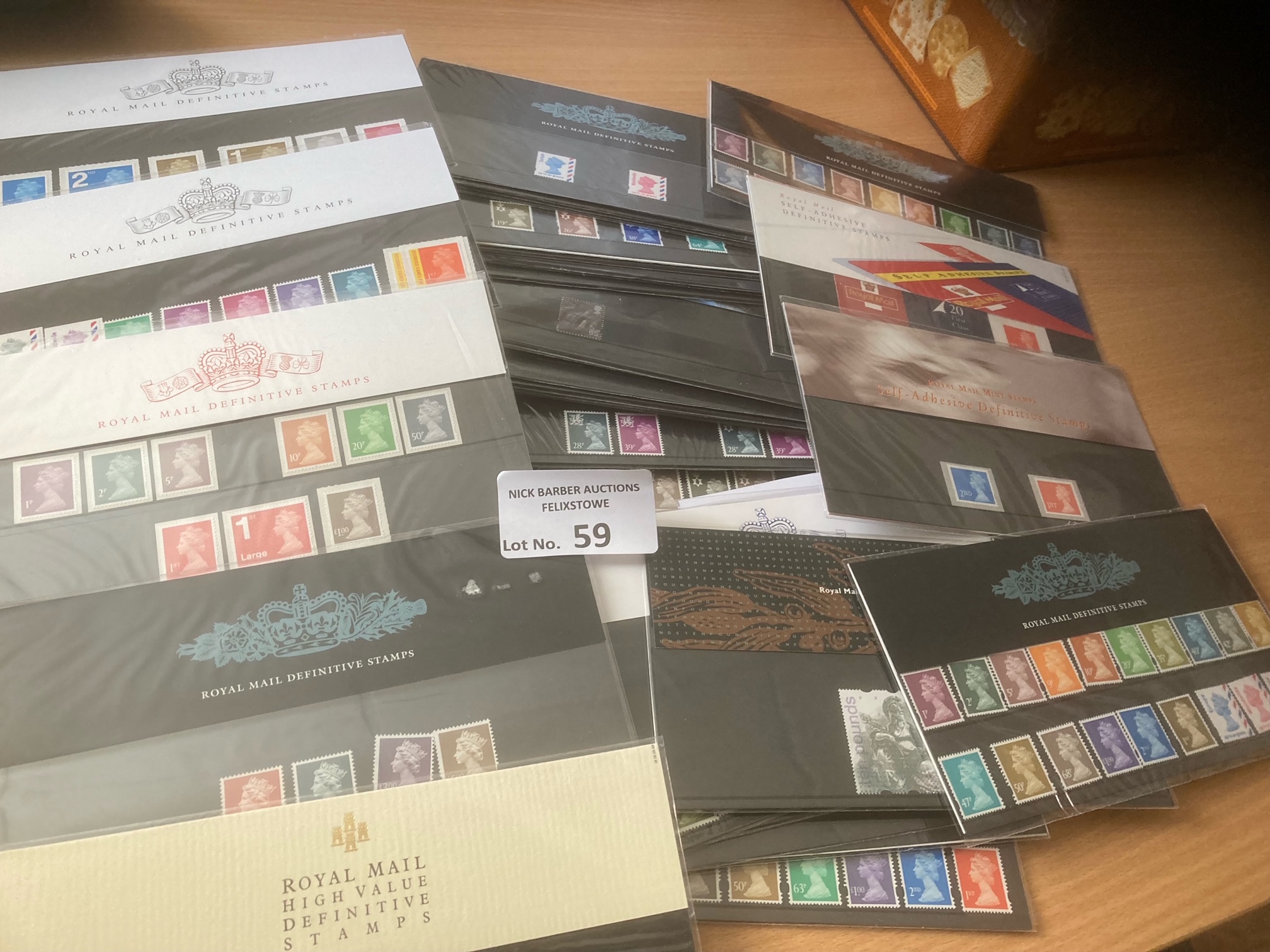 Stamps : Box of 45 GB mint definitive and regional