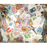 Stamps : World OFF- PAPER Small box containing