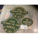 Collectables : 3 railway plaques in good condition