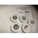 Collectables : Coins 5 hammered silvers pieces 150