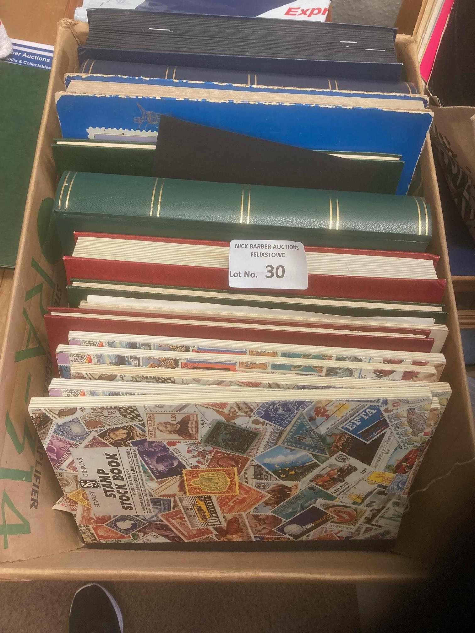 Stamps : Large & heavy box of stockbooks mostly GB