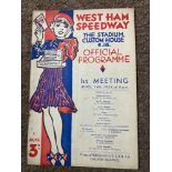 Speedway : West Ham pre war progs (2) Best Pairs 1