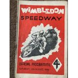 Speedway : Wimbledon pre war progs (2) v Harringay