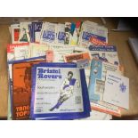 Football : Small crate of mixed club programmes -