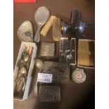 Collectables : tray of various items inc silver bo