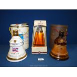 Three commemorative Bell's Fine Old Scotch Whisky decanters including 12 years old,