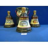 Three full and sealed Wade 'Bell's Extra Special Old Scotch Whisky Christmas' decanters '1989',