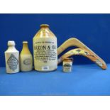 A quantity of stoneware including flagon by Saxon & Co Botanical Brewers,