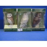 Three Royal Doulton Whyte and Mackay whisky decanters - Tawny Owl,