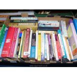 A box of books to include, Dan Brown,James Patterson, "Guide to watching Wild Life,",