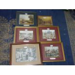A quantity of framed Prints to include three L.S. Lowry, two industrial landscapes and one V.E.