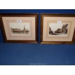 A pair of black and white Prints taken from old photographs of Helensburgh 1901.