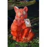 Painted concrete Fox and cub,