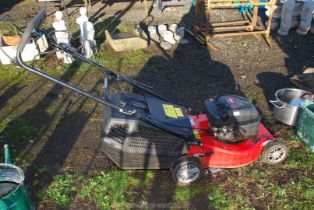 Self drive petrol mower 18'' cut with grass collector.