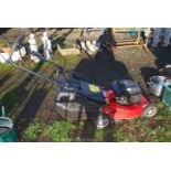 Self drive petrol mower 18'' cut with grass collector.